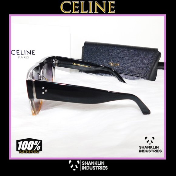 🤍🐼CÉLINE🐼🤍 Two Tone Gradient Sunglasses W/ Purple Lenses CL41756 - Picture 7 of 14